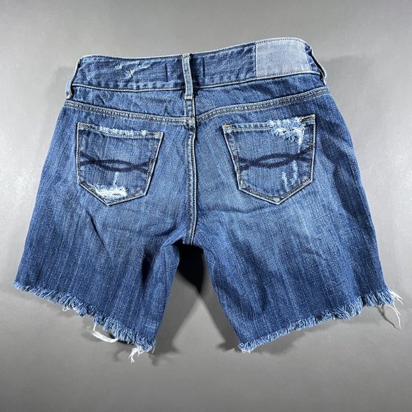 Abercrombie & Fitch Distressed Low Rise Jean Shorts Size 0 - Picture 2 of 10